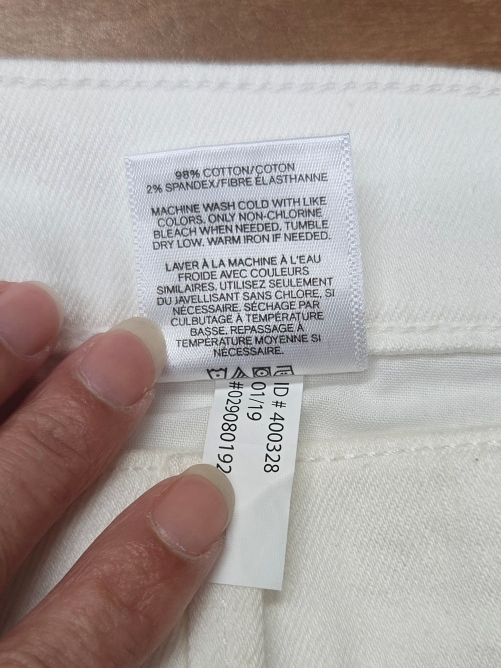 NWT Express White Cropped Moto Jeans White & Black Size 4 - Picture 8 of 9